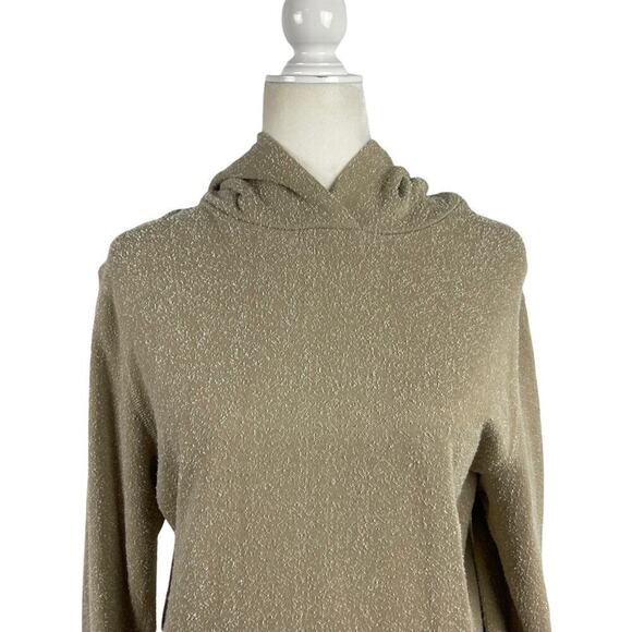 John Elliott Hooded Villain Slim Fit Sweatshirt in Sand Speckled Size 2 Medium - Picture 2 of 13